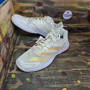 Women Adidas Defiant Speed 2 [IF9109] Tennis‎ shoes white gold size 8.5 New